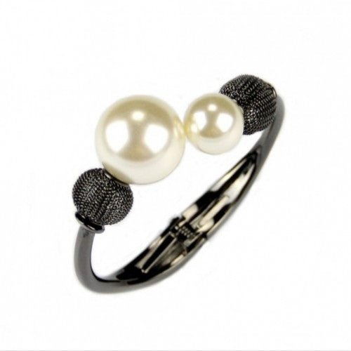 Cuff Bangles - Pearl Bracelets Bangles Fashion Hi-Q Plated Alloy